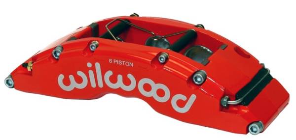 Wilwood - Wilwood Caliper-TC6R-Red 1.75/1.38/1.38in Pistons 1.38in Disc - 120-14318-FSR