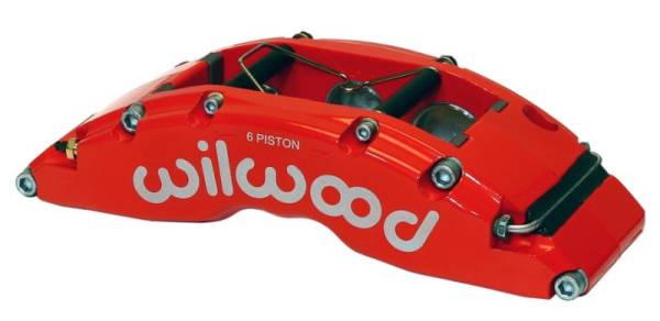 Wilwood - Wilwood Caliper-TC6R-Red 1.88/1.62/1.62in Pistons 1.38in Disc - 120-14319-FSR