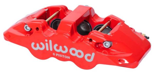 Wilwood - Wilwood Caliper-Forged DynaliteI w/Dust Seal-Red 4.04in Pistons, 1.25in disc, - 120-14442-RD