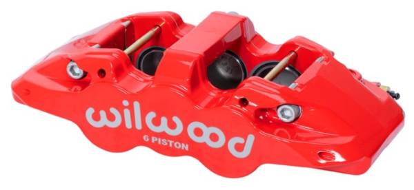 Wilwood - Wilwood Caliper-Forged Dynalite w/Dust Seal-Red 4.04in Pistons 1.25 Disc - 120-14443-RD