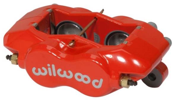 Wilwood - Wilwood Caliper-Forged DynaliteI w/Dust Seal-Red 1.38in Pistons .81in Disc - 120-14446-RD