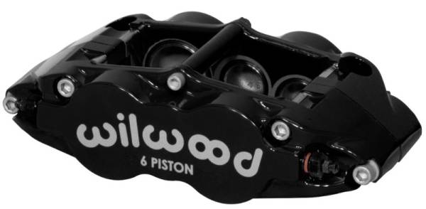 Wilwood - Wilwood Caliper-Forged Narrow Superlite 6R-R/H 1.75/1.25in/1.25in Pistons 1.25in Rotor - Black - 120-14550-BK