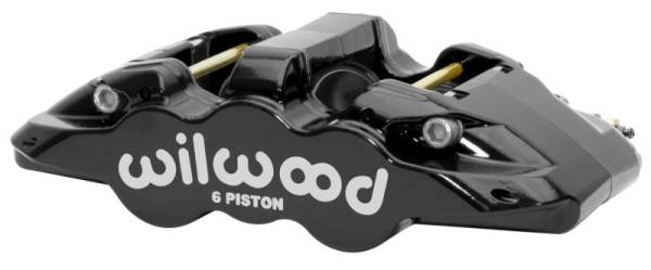 Wilwood - Wilwood Caliper - Aero6-DS Forged Six-Piston Caliper - 6.52in Piston 1.25in Rotor - Black - 120-15526-BK