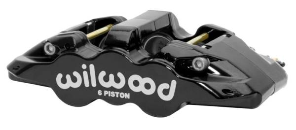 Wilwood - Wilwood Caliper - Aero-DS Forged Six-Piston Caliper Black 6.52in Piston 1.25in Rotor - Black - 120-15527-BK
