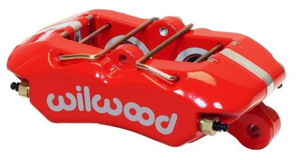 Wilwood - Wilwood Caliper-Forged Dynapro 4 5.25in Mount-Red-Universal 1.38/1.38in Pistons .81in Disc - 120-16190-RD