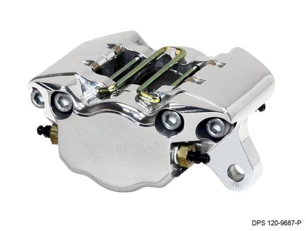 Wilwood - Wilwood Caliper-Pollished Dynapro Single 3.25in Mount 1.75in Pistons .38in Disc - 120-9687-P