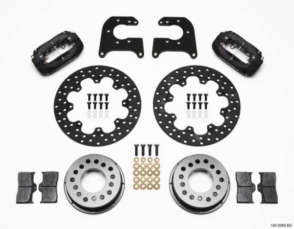 Wilwood - Wilwood Forged Dynalite Rear Drag Kit Drilled Rotor Mopar-Dana 2.36in Offset - 140-0260-BD