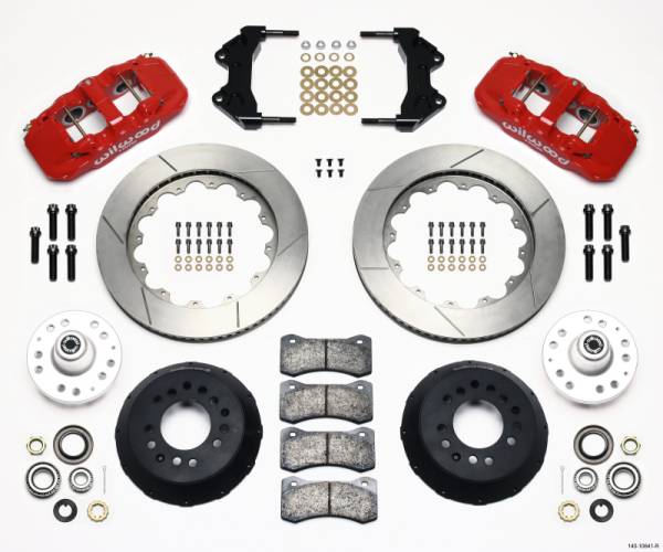 Wilwood - Wilwood AERO6 Front Hub Kit 14.00-Red WWE ProSpindle - 140-10641-R