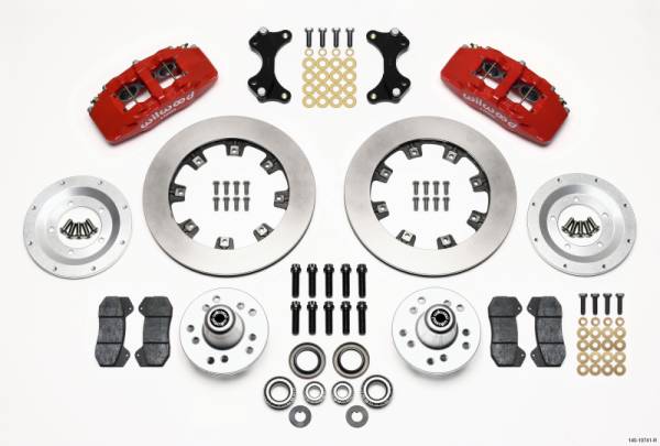 Wilwood - Wilwood Dynapro 6 Front Hub Kit 12.19in Red WWE ProSpindle - 140-10741-R