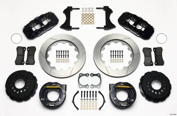 Wilwood - Wilwood AERO4 Rear P-Brake Kit 14.00in Big Ford New Style 2.50in Offset - 140-10948