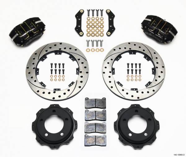 Wilwood - Wilwood Dynapro Rear Kit 12.19in Drilled Backdraft Cobra (BMW E36 Based) - 140-10960-D