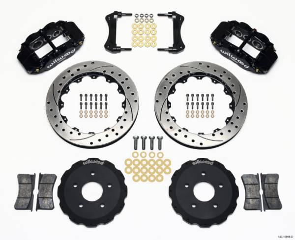 Wilwood - Wilwood Narrow Superlite 6R Front Hat Kit 13.06in Drilled Backdraft Cobra (BMW E36 Based) - 140-10968-D