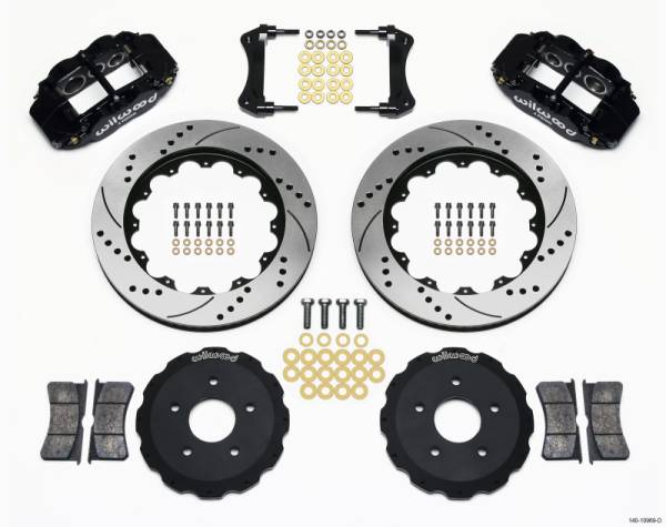 Wilwood - Wilwood Narrow Superlite 6R Front Hat Kit 14.00in Drilled Backdraft Cobra (BMW E36 Based) - 140-10969-D