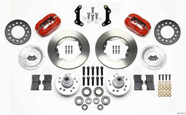 Wilwood - Wilwood Forged Dynalite Front Kit 11.00in Red 70-72 CDP B & E Body-Disc - 140-11021-R