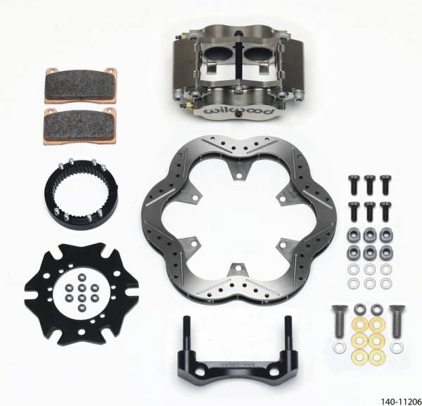 Wilwood - Wilwood Billet Narrow Dynalite Radial Mount Rear Inboard Sprint Kit 10.50in SuperAlloy Vented Rotor - 140-11206
