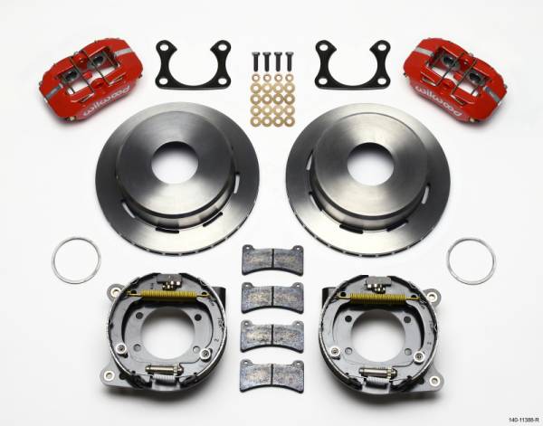 Wilwood - Wilwood Dynapro Low-Profile 11.00in P-Brake Kit - Red Big Ford 2.36in Offset Currie - 140-11388-R