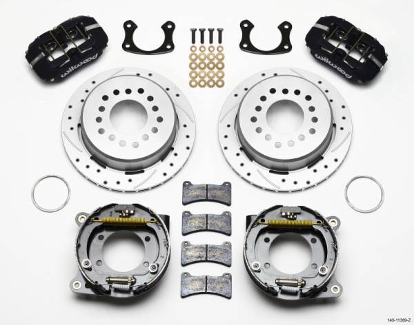 Wilwood - Wilwood Dynapro Low-Profile 11.00in P-Brake Kit Drill Zinc New Big Ford 2.50in Offset - 140-11389-Z