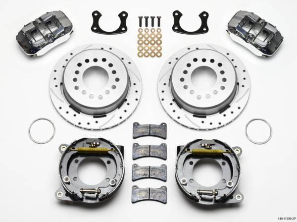 Wilwood - Wilwood Dynapro Low-Profile 11.00in P-Brake Kit Drill Zinc Pol New Big Ford 2.50in Offset - 140-11389-ZP