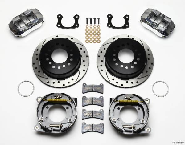 Wilwood - Wilwood Dynapro Low-Profile 11.00in P-Brake Kit Drill-Pol Small Ford 2.50in Offset - 140-11403-DP