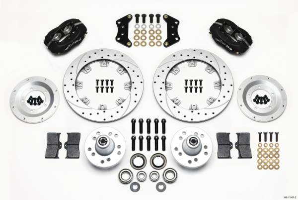 Wilwood - Wilwood Forged Dynalite Front Kit 12.19in Drill-Zinc Magnum Force Drop Spndle - 140-11547-Z