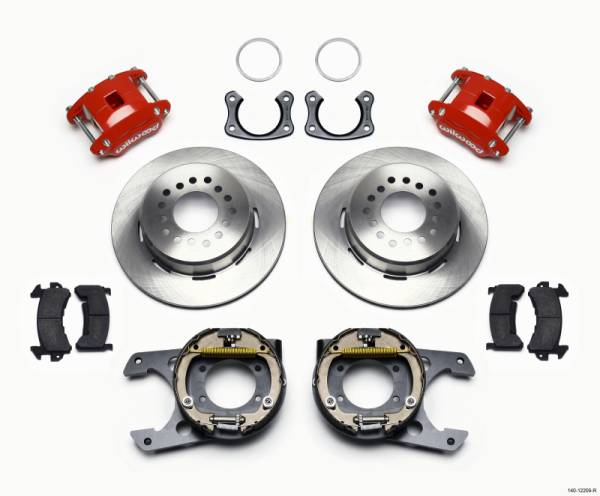 Wilwood - Wilwood D154 P/S Park Brake Kit Red New Big Ford 2.50in Offset - 140-12209-R