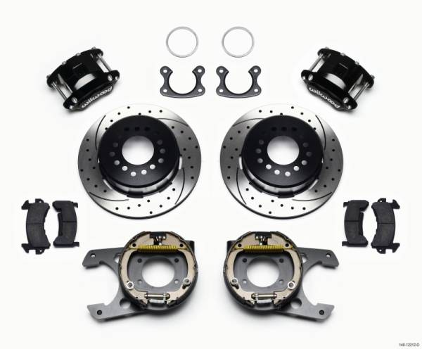Wilwood - Wilwood D154 P/S Park Brake Kit Drilled Small Ford 2.50in Offset - 140-12212-D