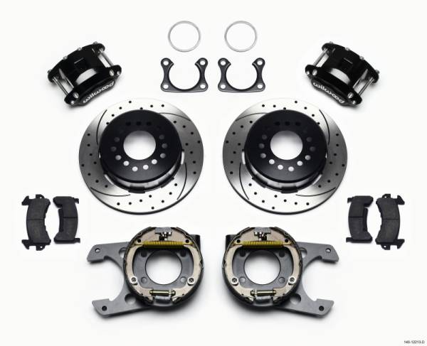 Wilwood - Wilwood D154 P/S Park Brake Kit Drilled Big Ford 2.36in Offset - 140-12213-D