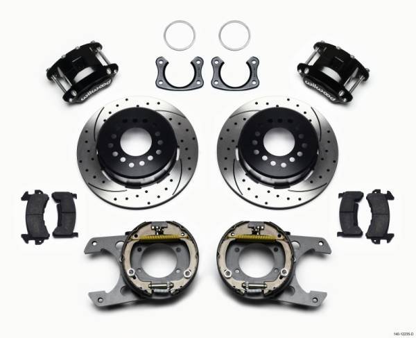 Wilwood - Wilwood D154 P/S Park Brake Kit Drilled New Big Ford 2.50in Off Front Mount - 140-12235-D