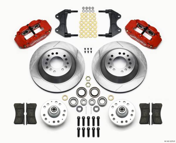 Wilwood - Wilwood Narrow Superlite 6R Front Hub & 1PC Rtr Kit 12.88in-Red WWE ProSpindle - 140-12276-R