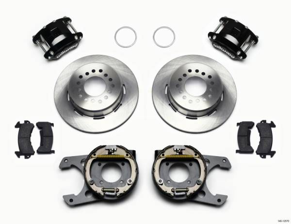 Wilwood - Wilwood D154 P/S Park Brake Kit 12 Bolt 2.75in offset Staggered Shock - 140-12570
