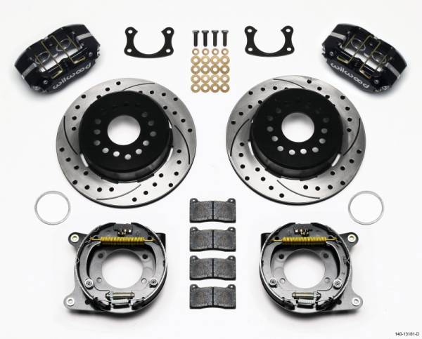 Wilwood - Wilwood Dynapro Lug Mount P/S Park Brake Kit Drilled New Big Ford 2.50in Offset - 140-13181-D