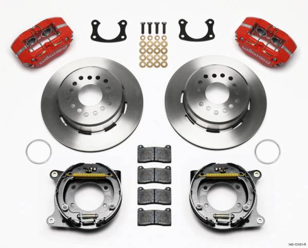 Wilwood - Wilwood Dynapro Lug Mount P/S Park Brake Kit Red New Big Ford 2.50in Offset - 140-13181-R