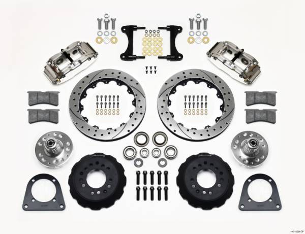 Wilwood - Wilwood Narrow Superlite 6R Front Hub Kit 12.88in Drill Pol TCI-IFS 71-78 (Pinto Based) - 140-13224-DP