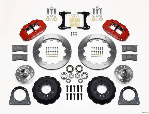 Wilwood - Wilwood Narrow Superlite 6R Front Hub Kit 12.88in Red TCI-IFS 71-78 (Pinto Based) - 140-13224-R