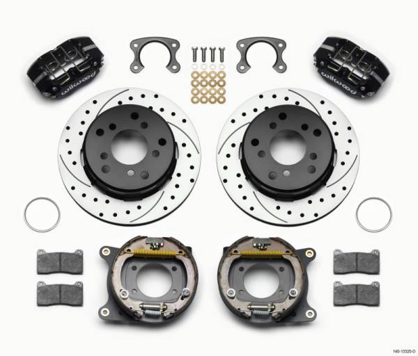 Wilwood - Wilwood Dynapro Lug Mount P/S Park Brake Kit Drilled Small Ford 2.36in Off Bronco 5 x 5.50 - 140-13320-D