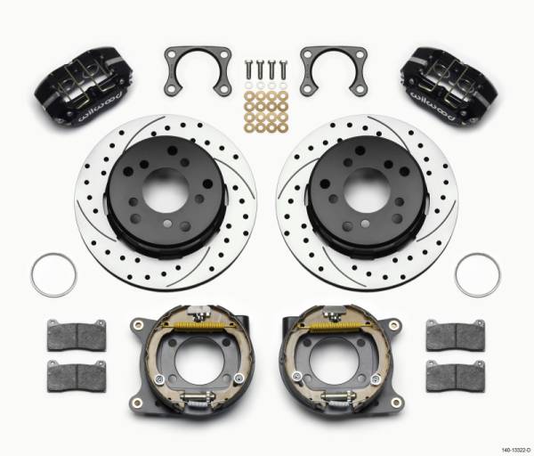 Wilwood - Wilwood Dynapro Lug Mount P/S Park Brake Kit Drilled Big Ford 2.36in Off Bronco 5 x 5.50 - 140-13322-D