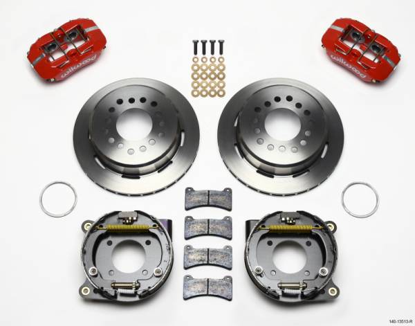Wilwood - Wilwood Dynapro Low-Profile 11.00in P-Brake Kit - Red BOP Axle 2.75in Bearing 2.75 Offset - 140-13513-R