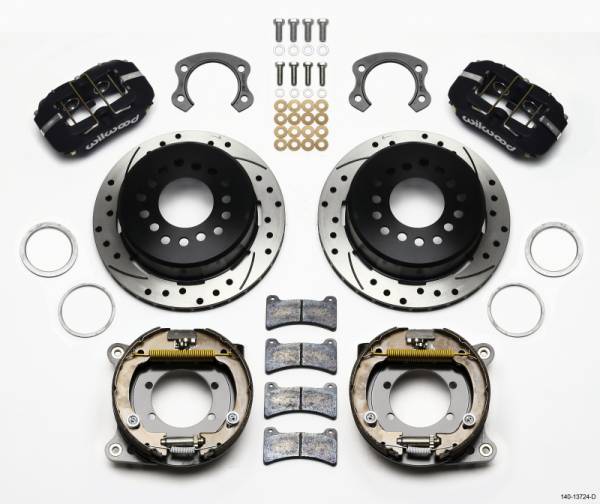 Wilwood - Wilwood Dynapro Low-Profile 11.00in P-Brake Kit Drilled Ford 8.8 Special w/2.50in Offset-5 Lug - 140-13724-D