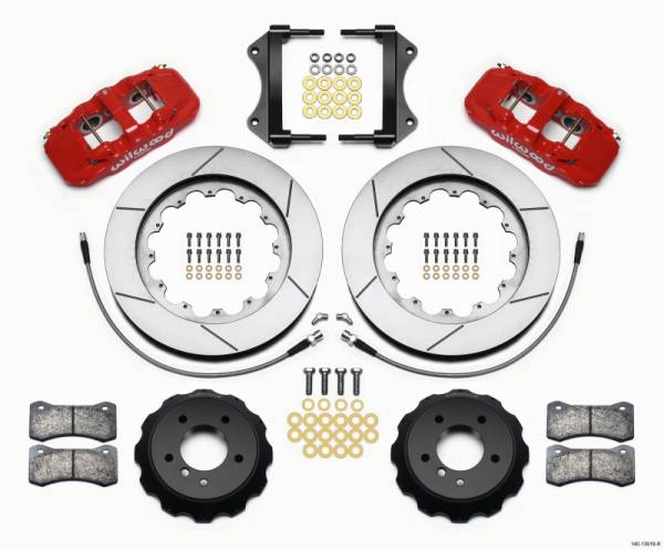 Wilwood - Wilwood AERO6 Front Hat Kit 15.00 Red 2007-2011 BMW E90 Series w/Lines - 140-13919-R