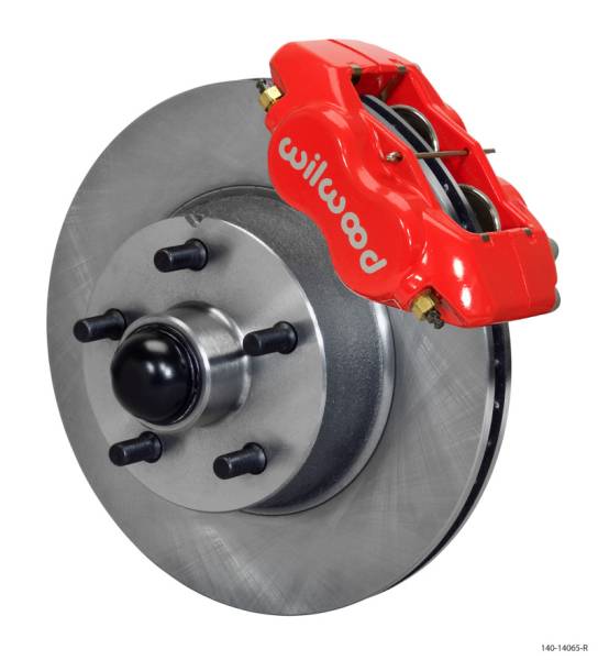 Wilwood - Wilwood Forged Dynalite Front Kit 11.03in 1 PC Rotor&Hub - Red WWE ProSpindle - 140-14065-R