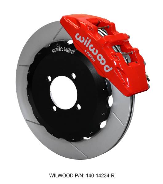 Wilwood - Wilwood Dynapro 6 Front Hat Kit 12.88in Red 2016-Up Mazda MX5 Miata w/ Lines - 140-14234-R