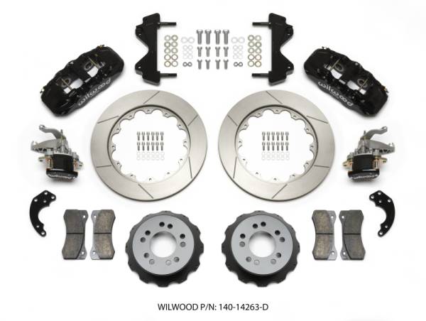 Wilwood - Wilwood AERO4 / MC4 Rear Kit 14.00 Currie Pro-Tour Unit Bearing Floater - 140-14263