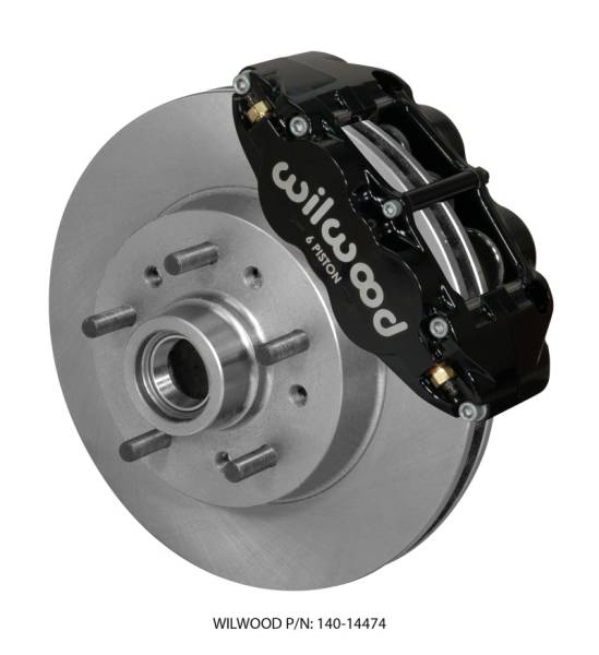 Wilwood - Wilwood Narrow Superlite 6R Front Brake Kit 11.86in Black 64-70 GM C10 w/ Factory Drum Spindles - 140-14474
