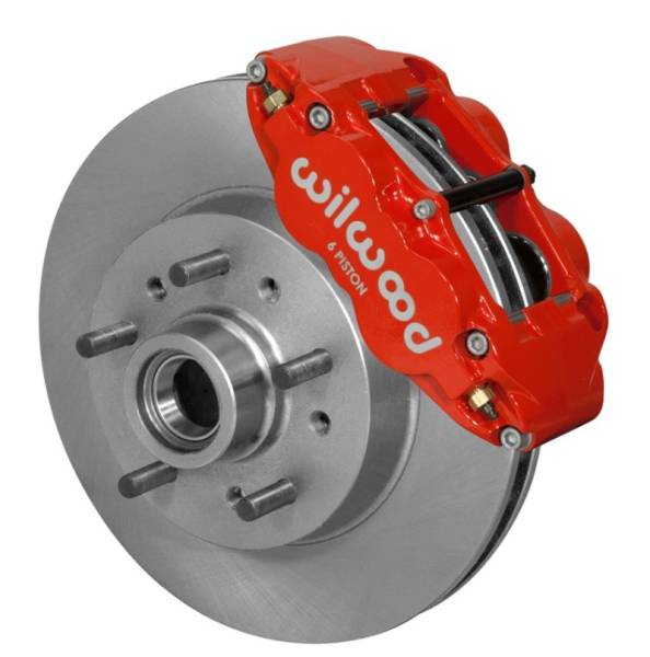 Wilwood - Wilwood Narrow Superlite 6R Front Brake Kit 11.86in Red 64-70 GM C10 w/ Factory Drum Spindles - 140-14474-R
