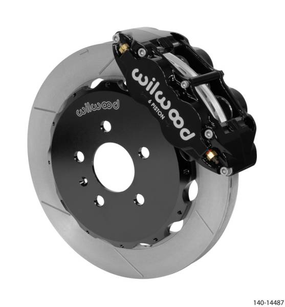 Wilwood - Wilwood 03-08 Audi A4 Forged Narrow Superlite 6R Front Big Brake Kit 12.88in Rotor Dia (Black) - 140-14487