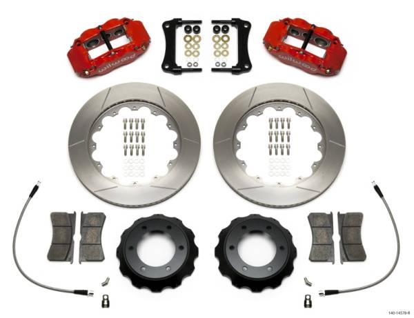 Wilwood - Wilwood Narrow Superlite Red 6R Front Kit 14in Slotted Rotor w/ Lines 05-15 Toyota Tacoma - 140-14578-R