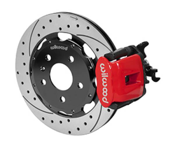 Wilwood - Wilwood 03-08 Audi A4 Caliper-Combination Parking Brake Rear 12.19 Rotor - Red - 140-14591-DR