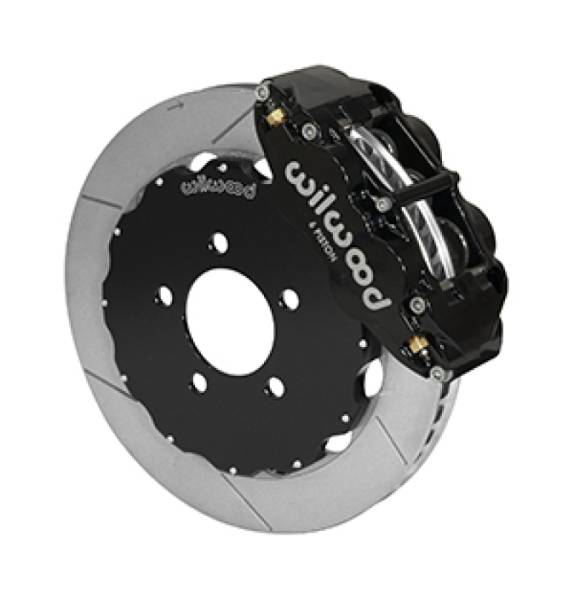 Wilwood - Wilwood Narrow Superlite 6R Front Big Brake Kit 12.88in Slotted Black 05-11 Ford Crown Victoria - 140-14680