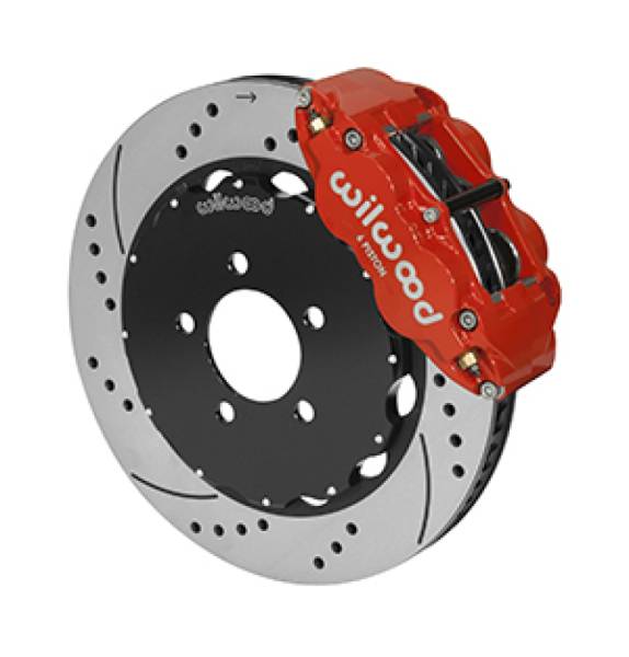 Wilwood - Wilwood Forged Narrow Superlite 6R Front Big Brake Kit 14.00in Red 03-11 Crown Victoria - 140-14681-DR