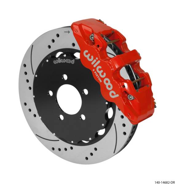Wilwood - Wilwood AERO6 Front Big Brake Kit 14.00in Red 03-11 Crown Victoria - 140-14682-DR